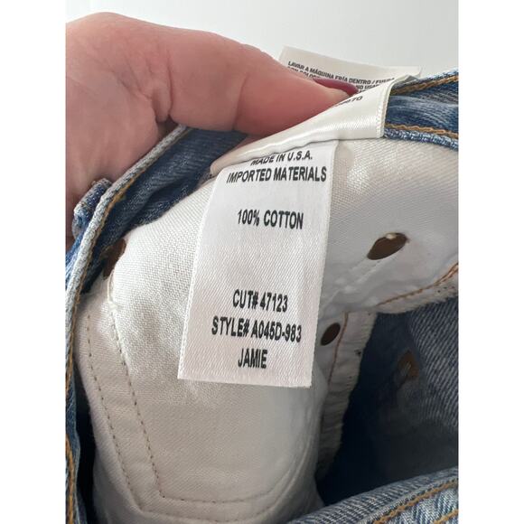 NWT Agolde Jamie High Rise Classic Distressed Jeans Blue Light Wash Size: 29 - Picture 8 of 9